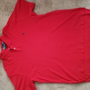 Ralph Lauren Polo shirt; red with navy horse;XXL